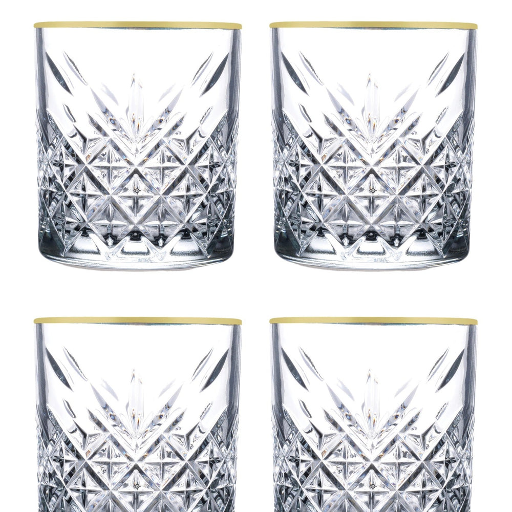 Glas sæt med 4 glas - fra Pasabahce Golden Touch Timeless - Løven Home