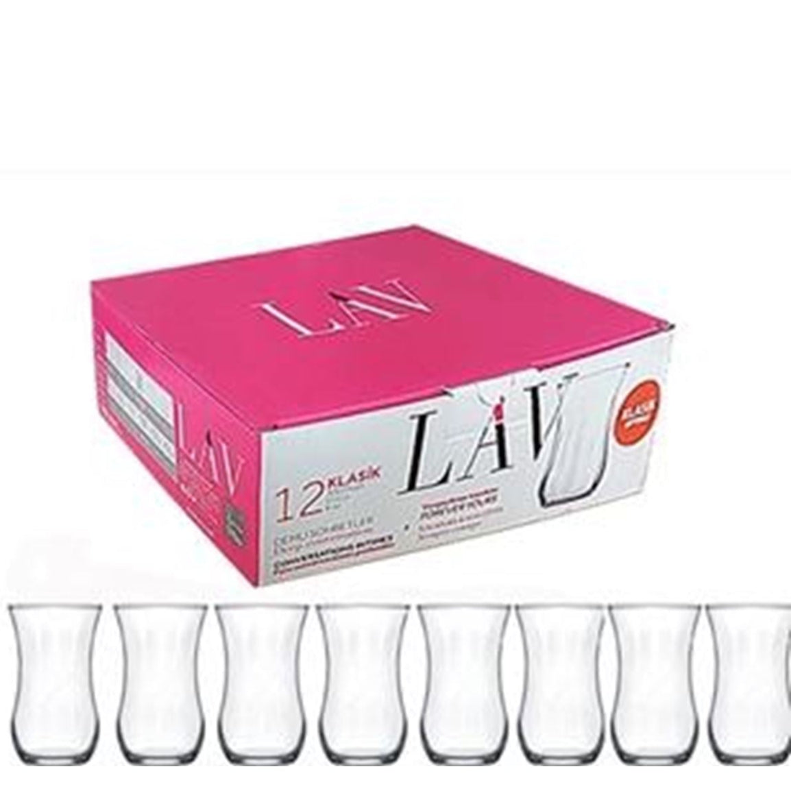Teglassæt 12 stk. 115 ml. - Lav Klasik Optikli