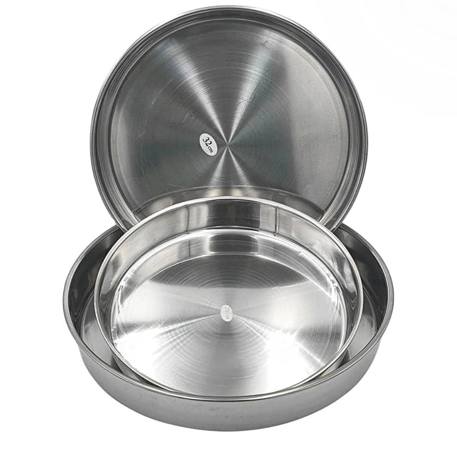 IMEX Rustfri Stål Rund Bradepandesæt 3 stk. (28/32/36 cm) - Løven Home