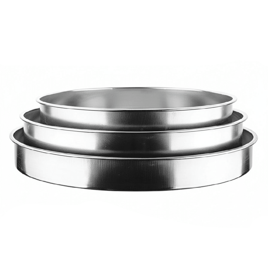 IMEX Rustfri Stål Rund Bradepandesæt 3 stk. (28/32/36 cm) - Løven Home