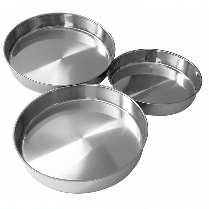 IMEX Rustfri Stål Rund Bradepandesæt 3 stk. (28/32/36 cm) - Løven Home