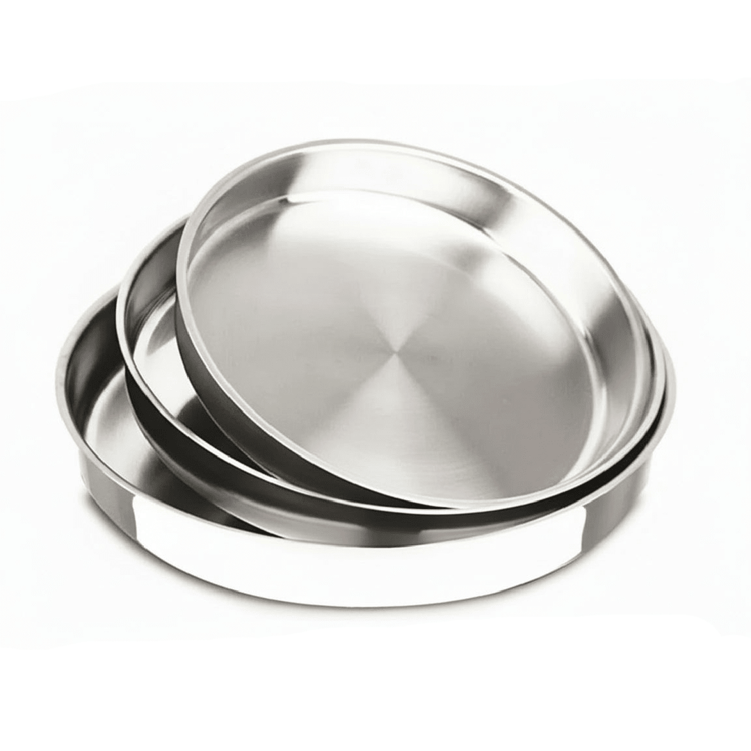 IMEX Rustfri Stål Rund Bradepandesæt 3 stk. (28/32/36 cm) - Løven Home