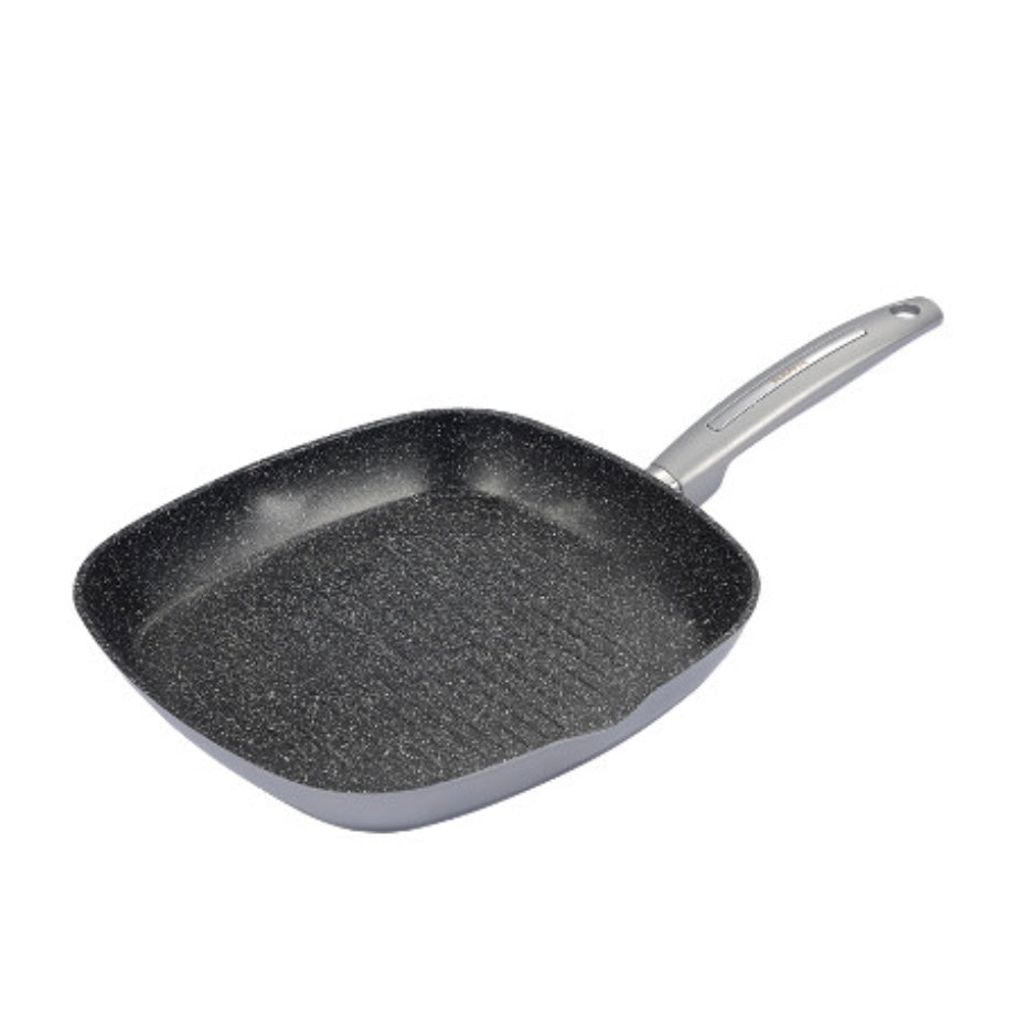 Induktion Non - Stick Grillpande 28x28 cm - Schäfer Metallic Silver - Løven Home