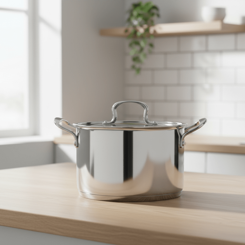 Induktions Gryde 20 cm/3 L. Rustfrit Stål - Almina - Løven Home