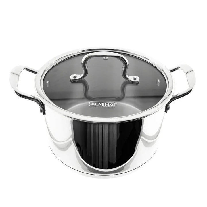 Induktions Gryde 20 cm/3 L. Rustfrit Stål - Almina - Løven Home