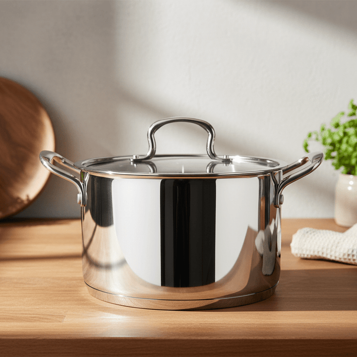 Induktions Gryde 26 cm/8 L. Rustfrit Stål - Almina - Løven Home