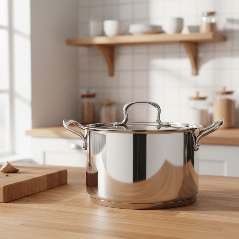 Induktions Gryde 28 cm/9,8 L. Rustfrit Stål - Almina - Løven Home