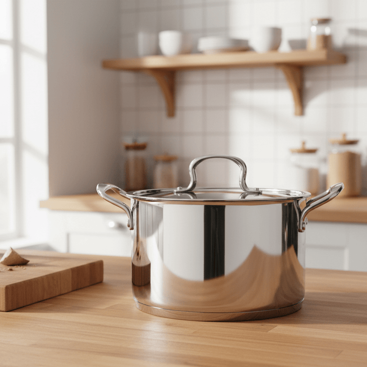 Induktions Gryde 28 cm/9,8 L. Rustfrit Stål - Almina - Løven Home