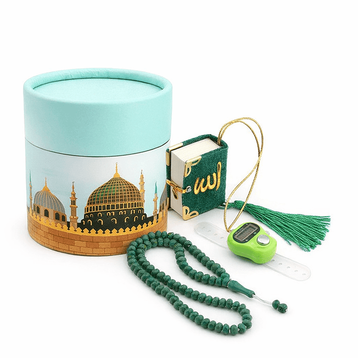 Islamisk Bønnesæt (Tesbih) i Cylinderæske - 2 Farver - Løven Home