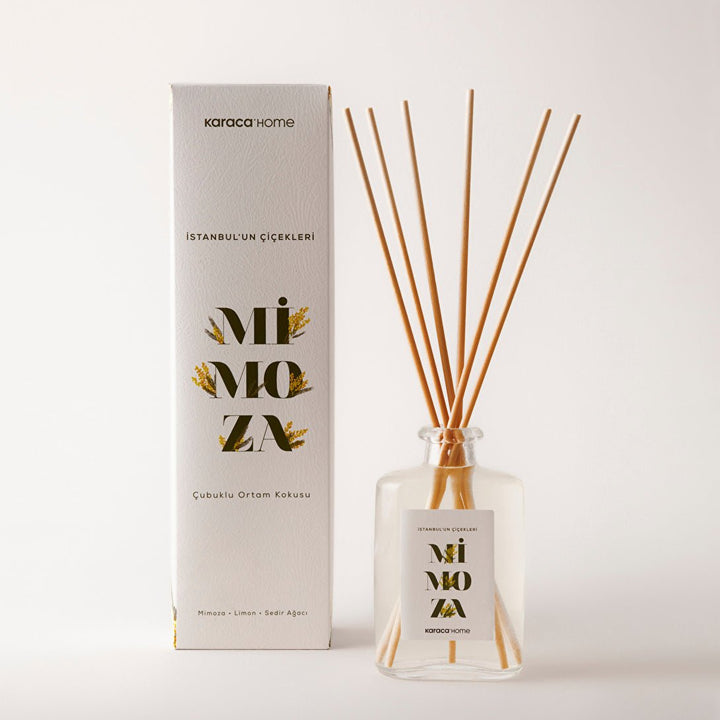 Istanbul’s Blomster - serie Duftspreder med Duftpinde – Mimoza – 200 ml - Løven Home