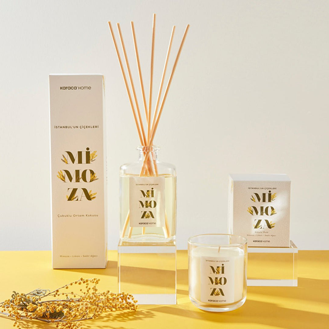 Istanbul’s Blomster - serie Duftspreder med Duftpinde – Mimoza – 200 ml - Løven Home