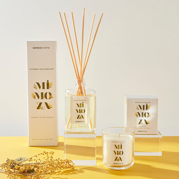 Istanbul’s Blomster - serie Duftspreder med Duftpinde – Mimoza – 200 ml - Løven Home