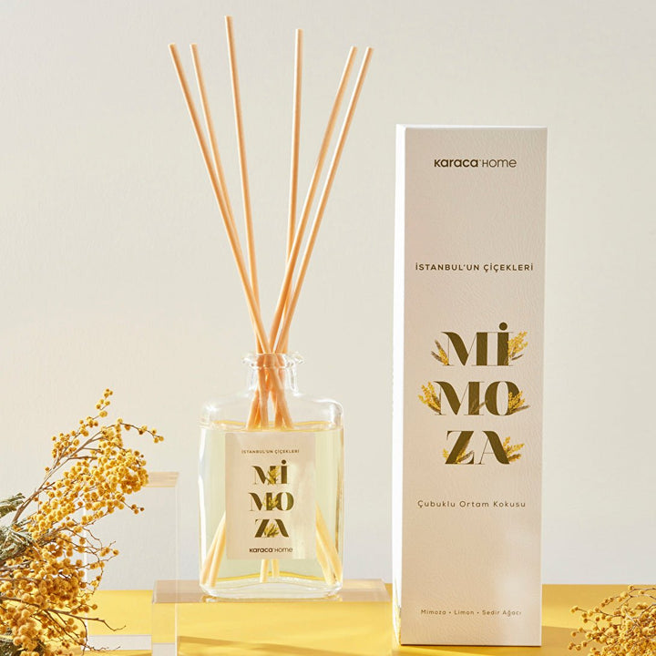 Istanbul’s Blomster - serie Duftspreder med Duftpinde – Mimoza – 200 ml - Løven Home