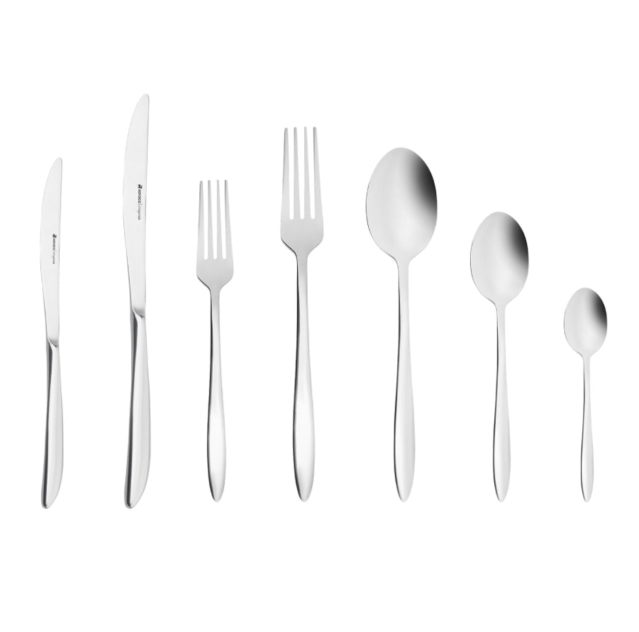 Karaca 316 Elegance Athena Sølv Bestiksæt – 84 dele til 12 personer - Løven Home