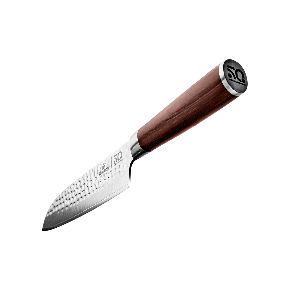 Karaca 50 - års Signatur Specialkniv 31 cm - Damaskus Santoku - Løven Home
