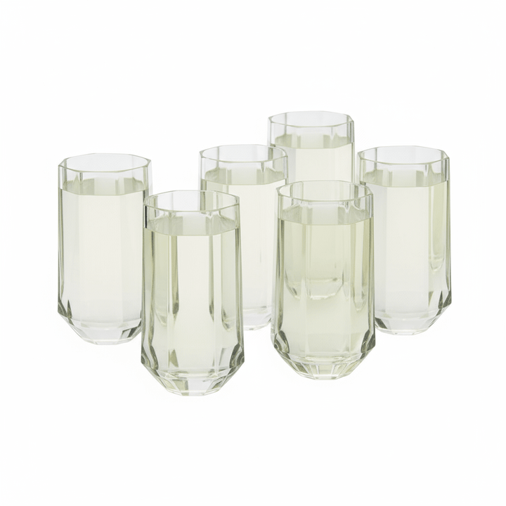 KARACA AKSADE PLAST SODAVANDSGLAS 6 STK. - 470 ML - Løven Home