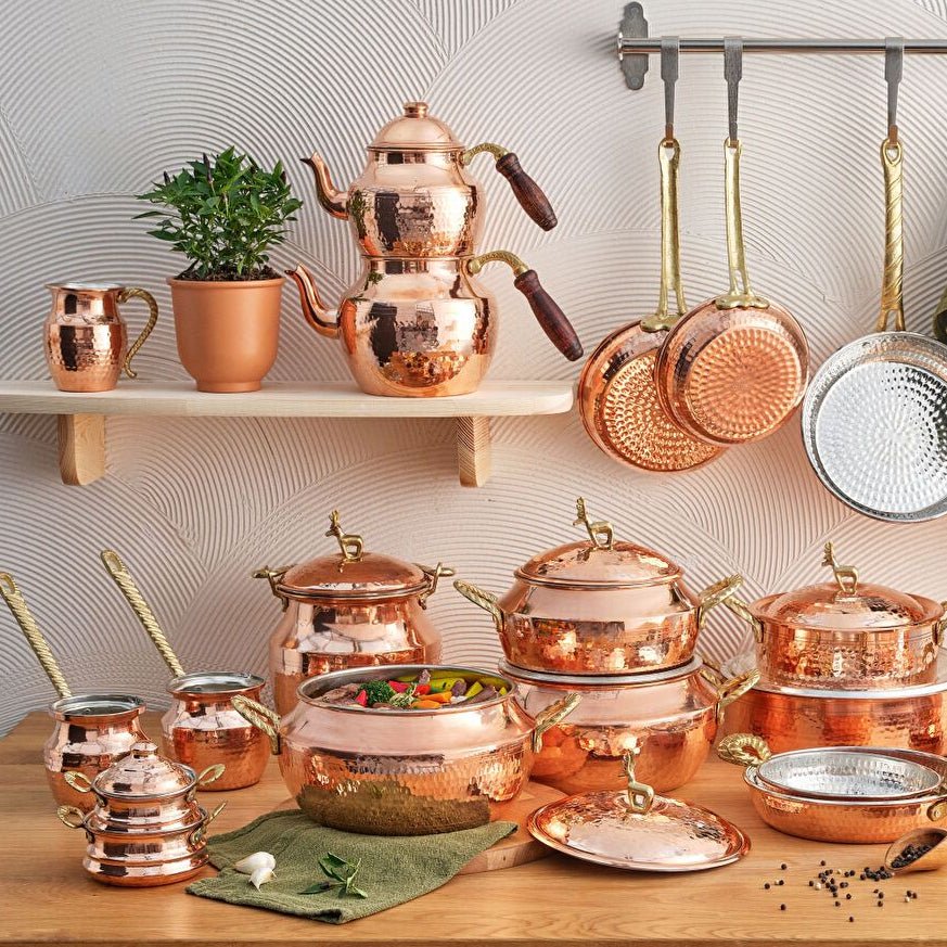 Karaca Alacahöyük Midi Kobber Tekandesæt 2,90 Liter - Løven Home