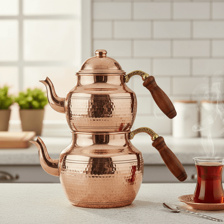 Karaca Alacahöyük Midi Kobber Tekandesæt 2,90 Liter - Løven Home