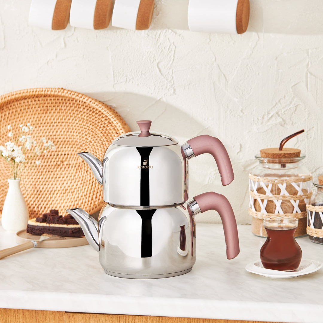 Karaca Alder Midi Tekande - sæt med Induktionsbund – Rosefarvet - Løven Home