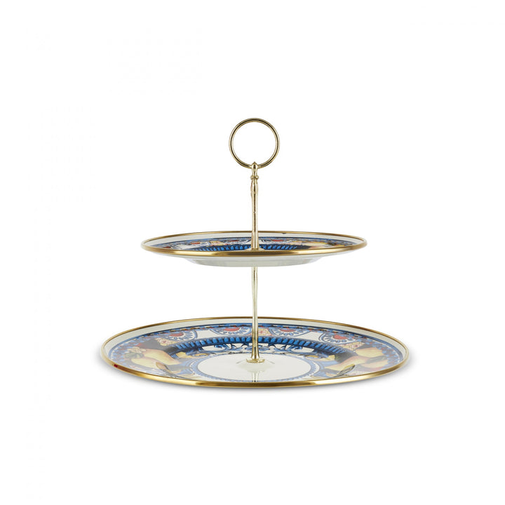 Karaca Amalfi Emalje 2 - etagers Kagestand - Løven Home