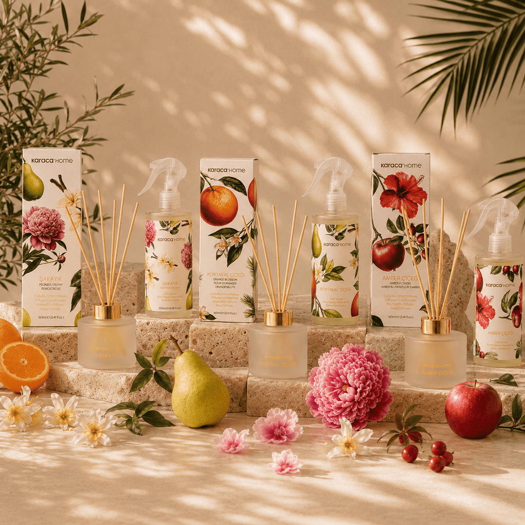 Karaca - Amber Blomst Duftdiffuser med pinde - 160 ml - Løven Home