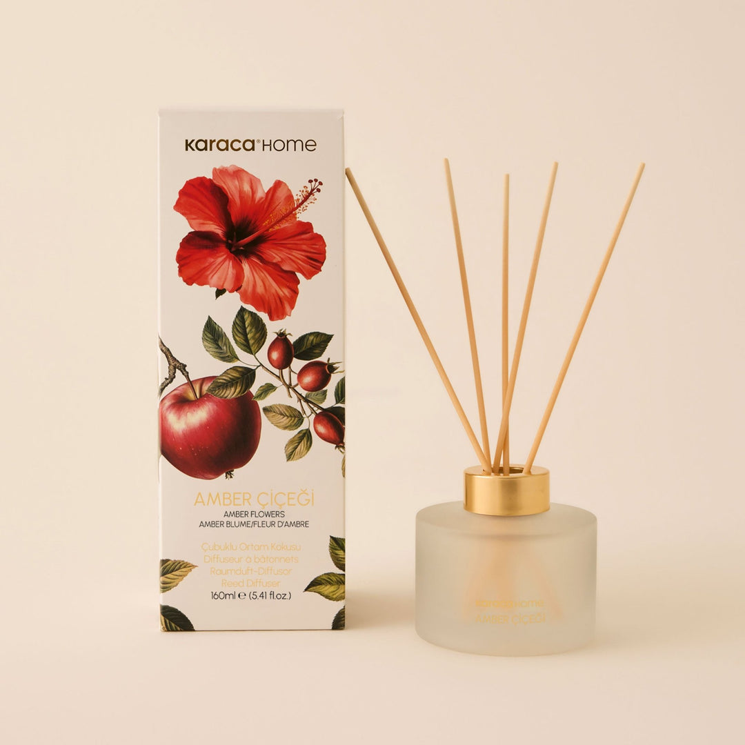 Karaca - Amber Blomst Duftdiffuser med pinde - 160 ml - Løven Home
