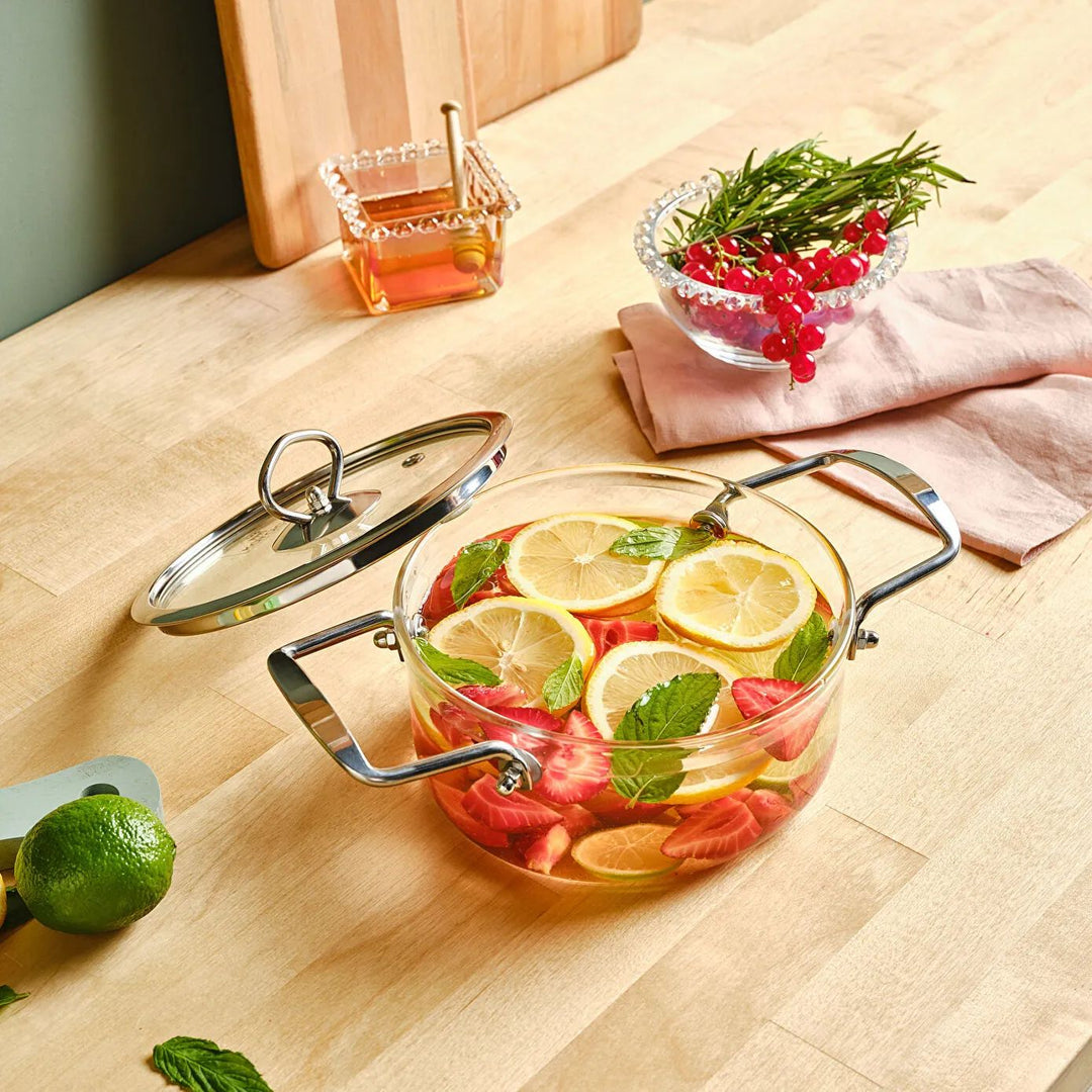 Karaca Amore Dyb Glasgryde (Borosilikat) – 16 cm - Løven Home