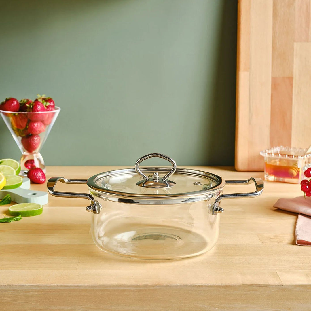 Karaca Amore Dyb Glasgryde (Borosilikat) – 16 cm - Løven Home