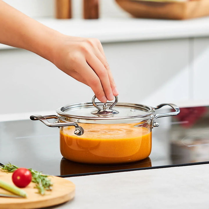 Karaca Amore Dyb Glasgryde (Borosilikat) – 16 cm - Løven Home