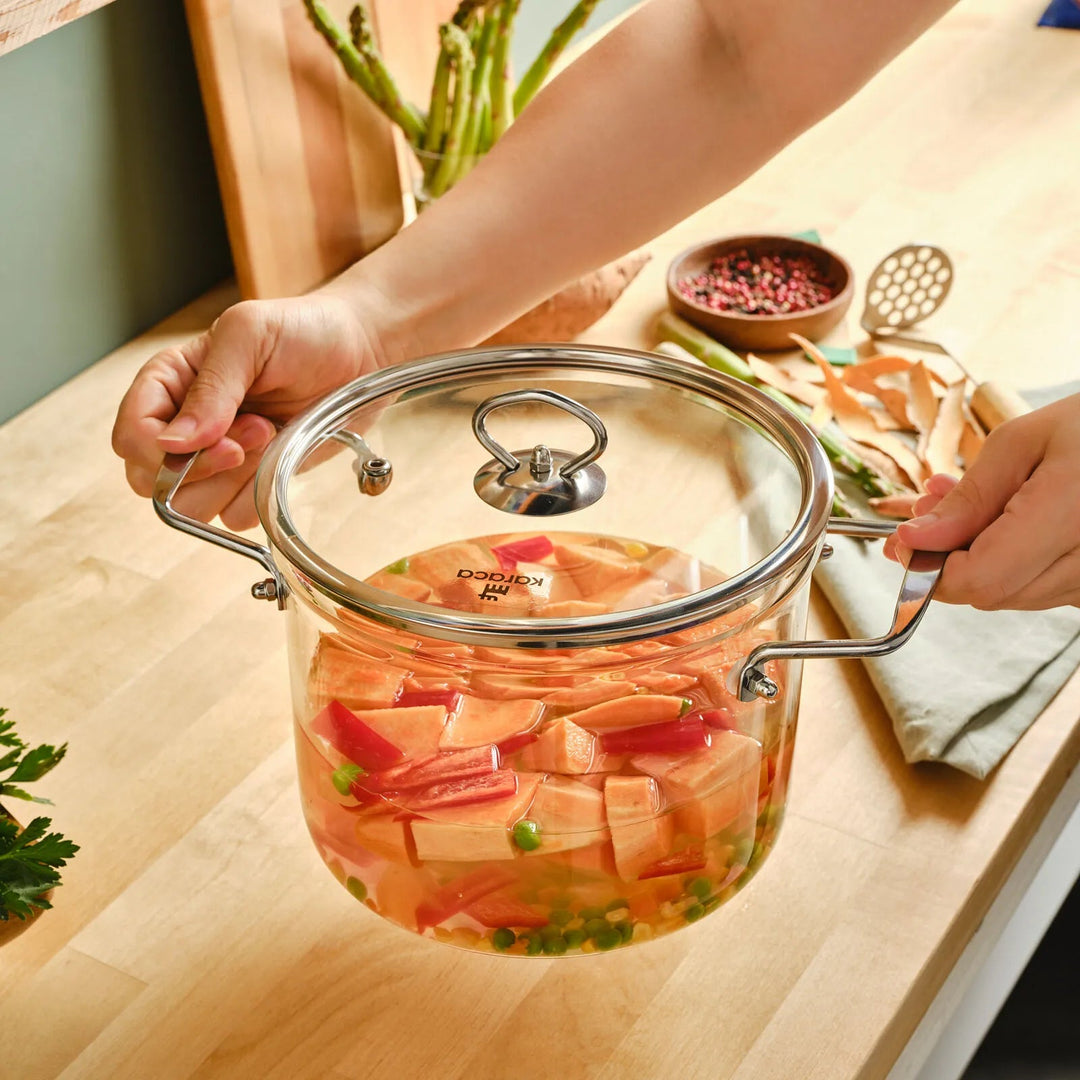 Karaca Amore Dyb Glasgryde (Borosilikat) – 20 cm - 4,5 Liter - Løven Home