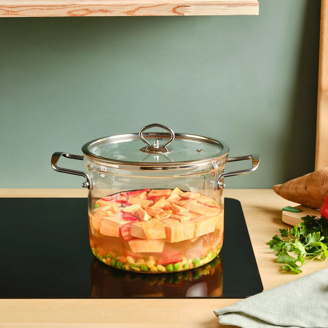 Karaca Amore Dyb Glasgryde (Borosilikat) – 20 cm - 4,5 Liter - Løven Home