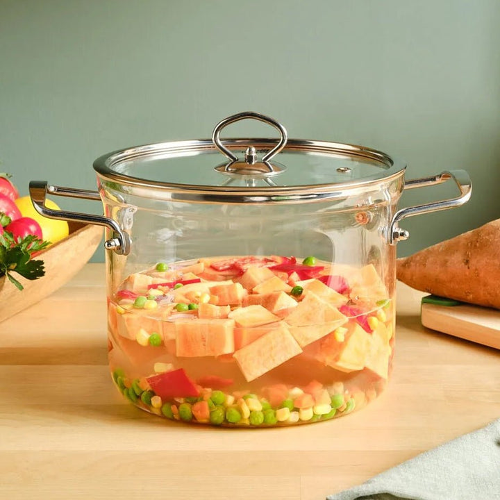 Karaca Amore Dyb Glasgryde (Borosilikat) – 20 cm - 4,5 Liter - Løven Home