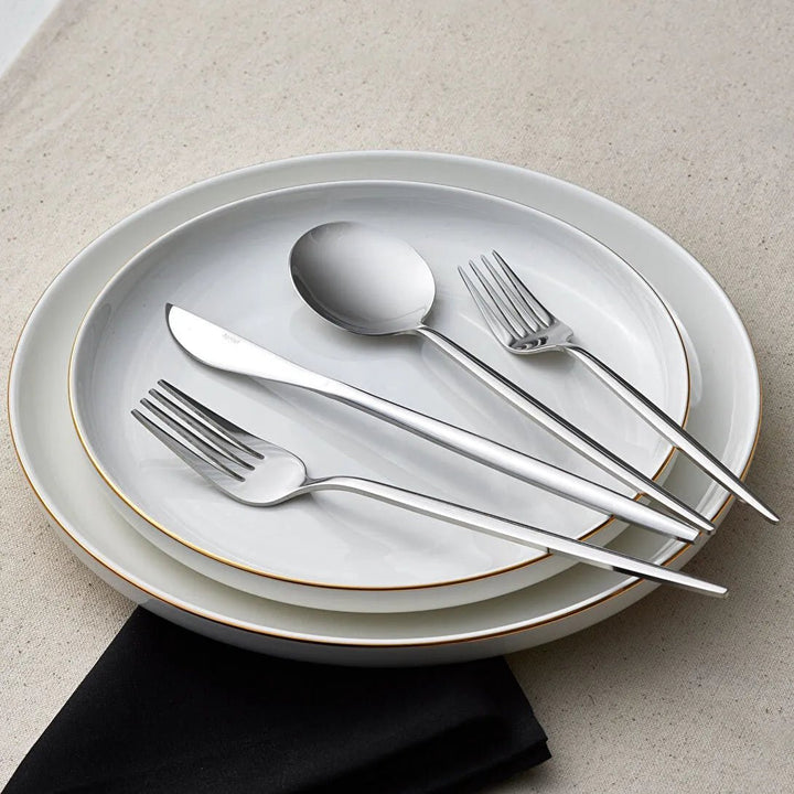 Karaca Apricot Faro 6‑personers Bestiksæt – 24 dele - Sølv - Løven Home