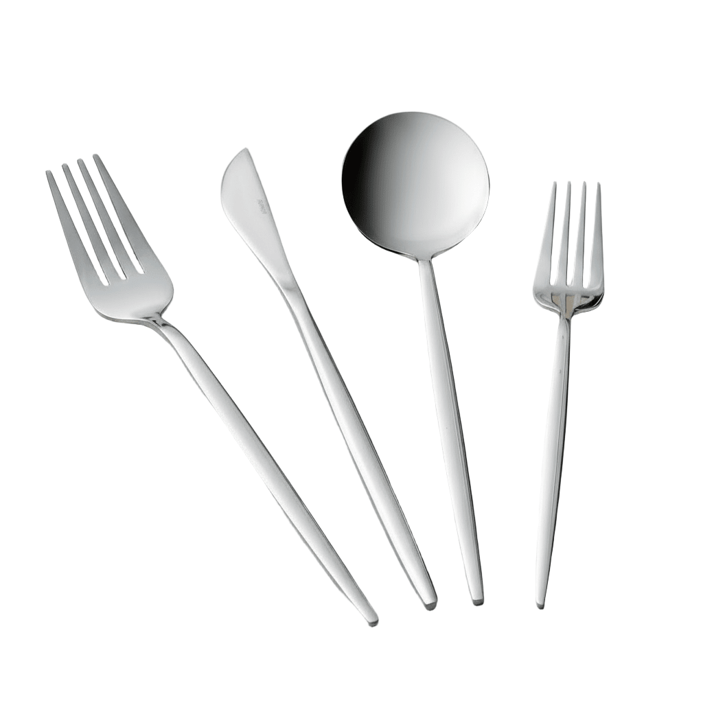 Karaca Apricot Faro 6‑personers Bestiksæt – 24 dele - Sølv - Løven Home