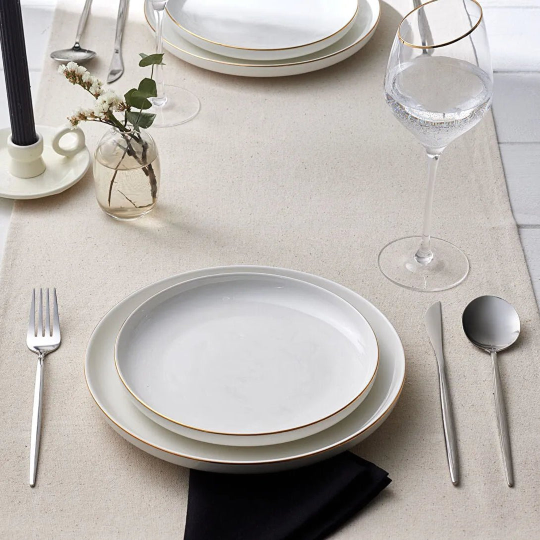 Karaca Apricot Faro 6‑personers Bestiksæt – 24 dele - Sølv - Løven Home