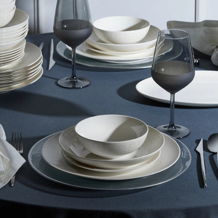 Karaca Arte New Bone Spisestel – 56 dele til 12 personer - Løven Home