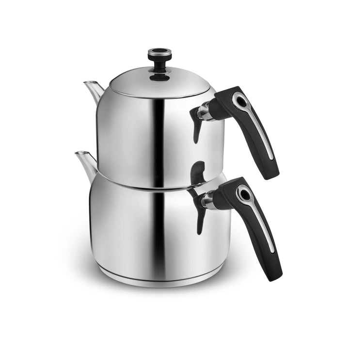 Karaca Asiye Mini Tekandesæt m/Induktionsbund – Rustfrit Stål - 2,1 Liter - Sort - Løven Home