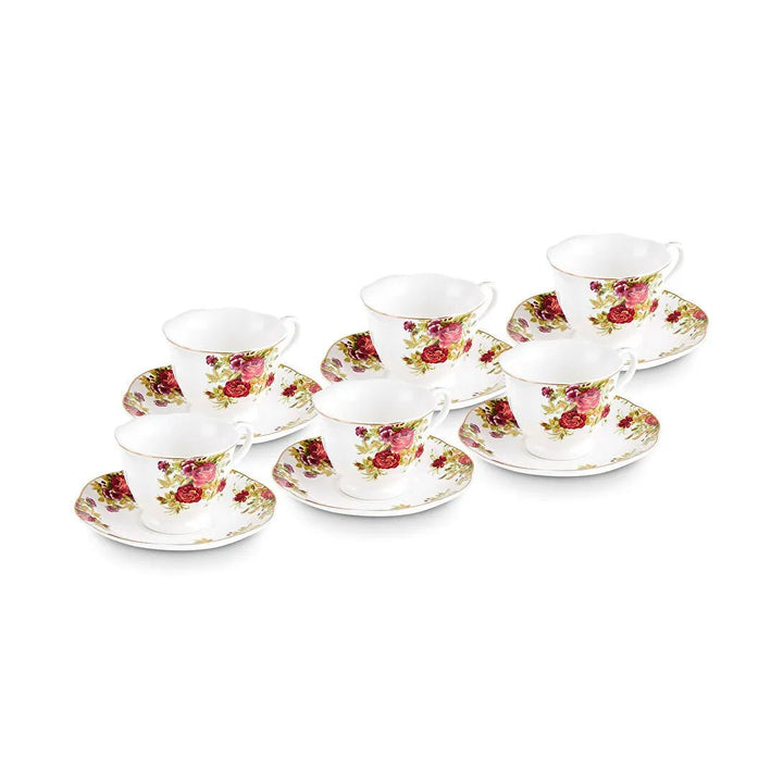 Karaca Asuman Espressosæt 12 Dele til 6 personer (80 ml) - Blomstret - Løven Home