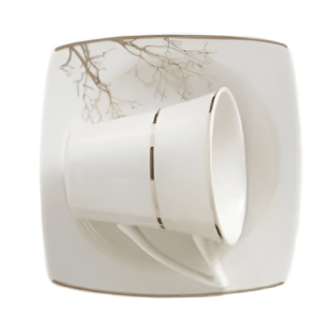 Karaca Autumn Espresso Kaffesæt til 6 personer – 85 ml - Hvid/Guld - Løven Home