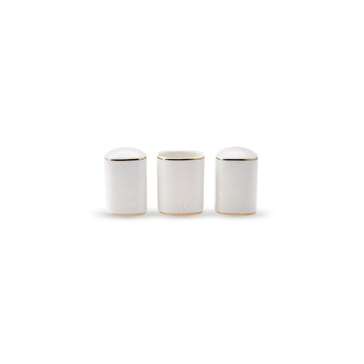 Karaca - Autumn Fine Cream tallerkensæt - Porcelæn | Råhvid/guldmønstret | 60 dele | 12 pers. - Løven Home