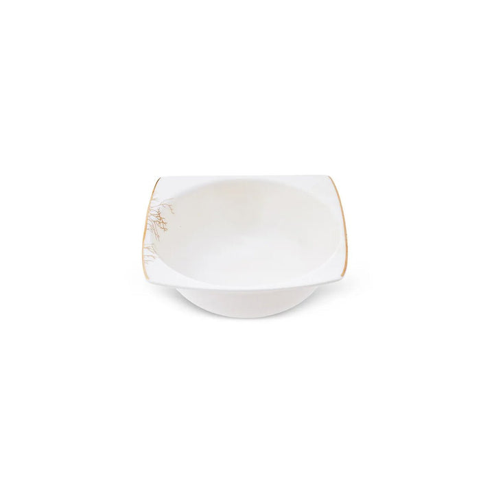Karaca - Autumn Fine Cream tallerkensæt - Porcelæn | Råhvid/guldmønstret | 60 dele | 12 pers. - Løven Home
