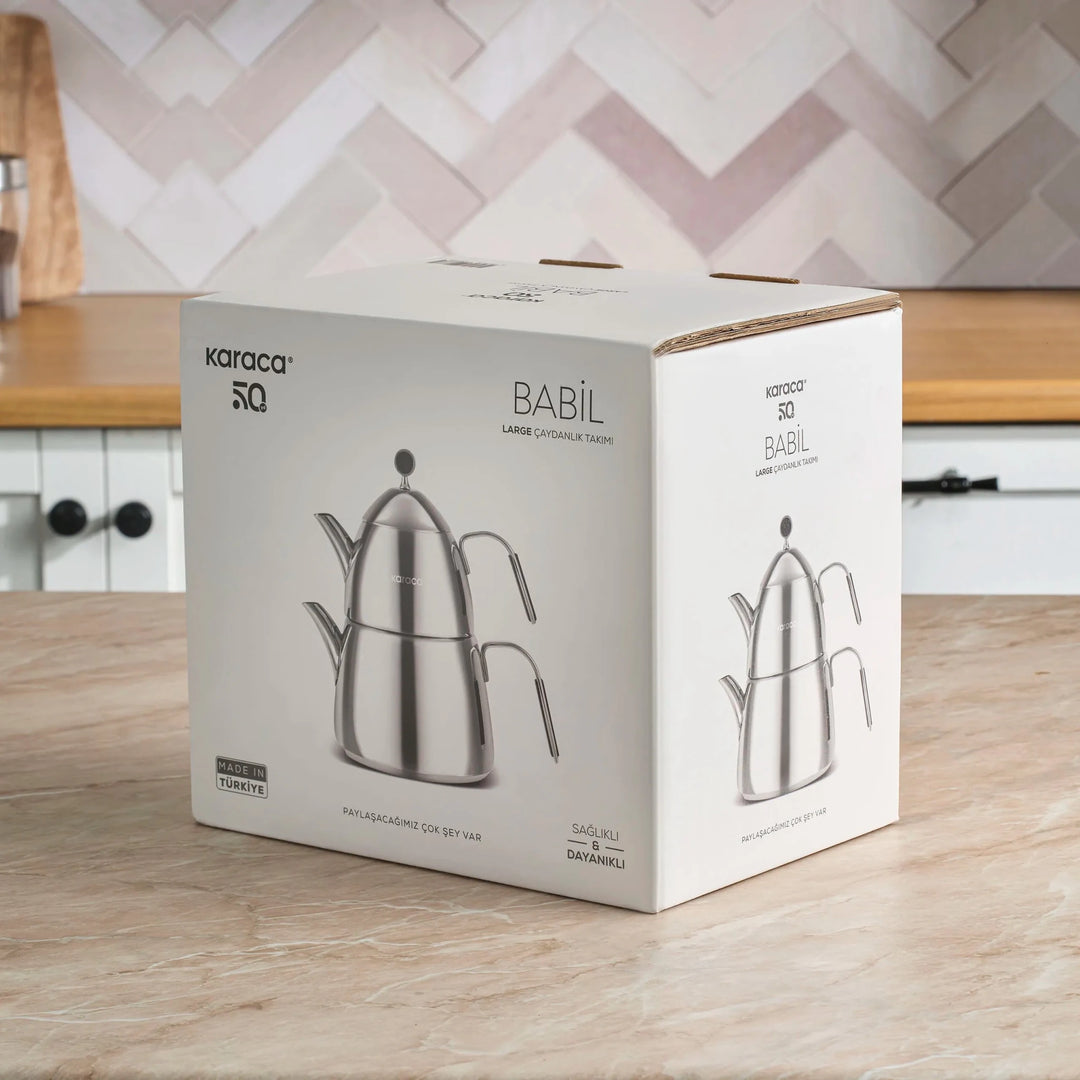 Karaca Babil Tekandesæt – Sort, Midi - Løven Home