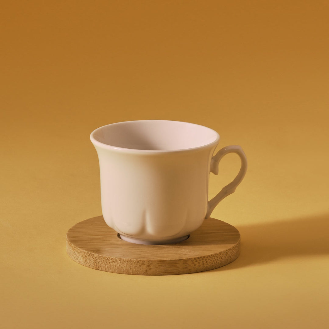 Karaca Bambus - Kaffekopssæt med Bakke – 6 personer - 90 ml - Løven Home