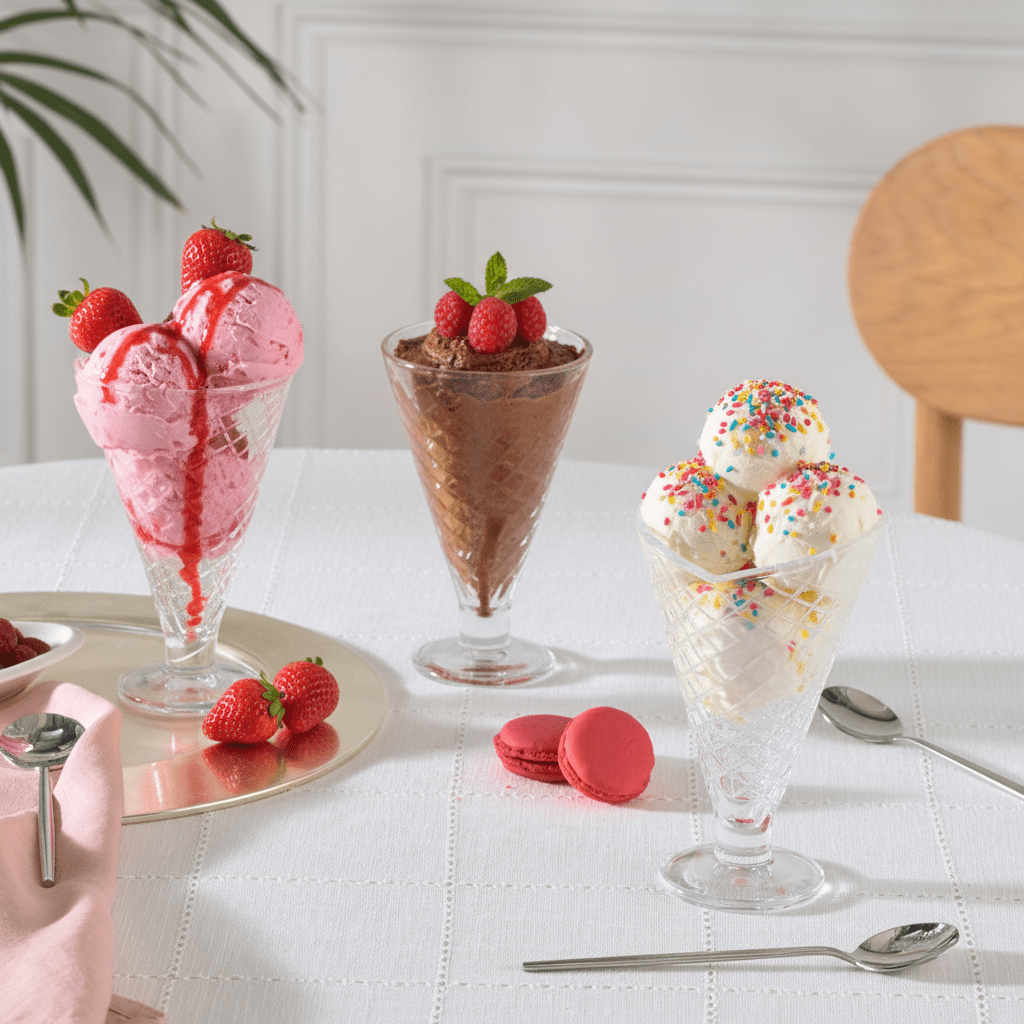 Karaca Bella - Dessertglassæt – 3 stk. | 265 ml | Glas - Løven Home
