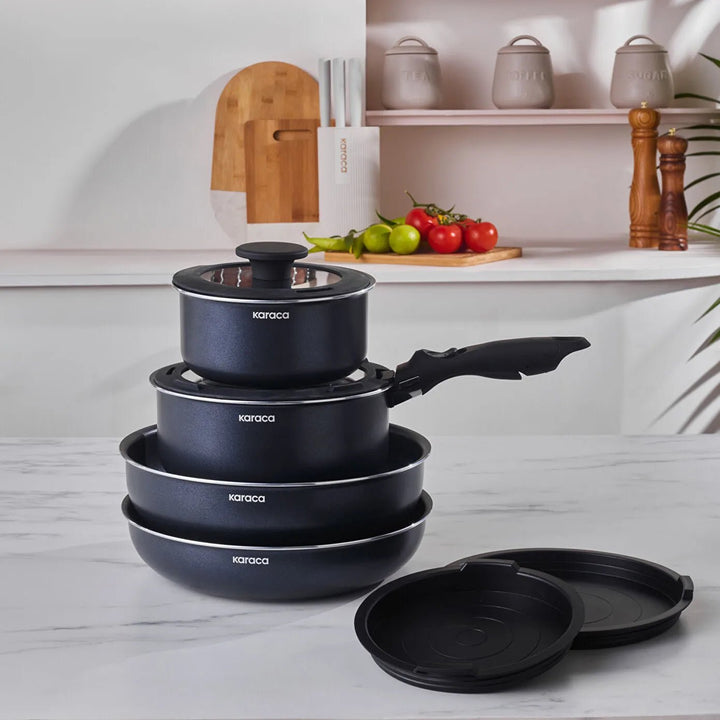 Karaca BioDiamond Smart Clip Induktionskompatibelt 9 - delt Grydesæt - Løven Home