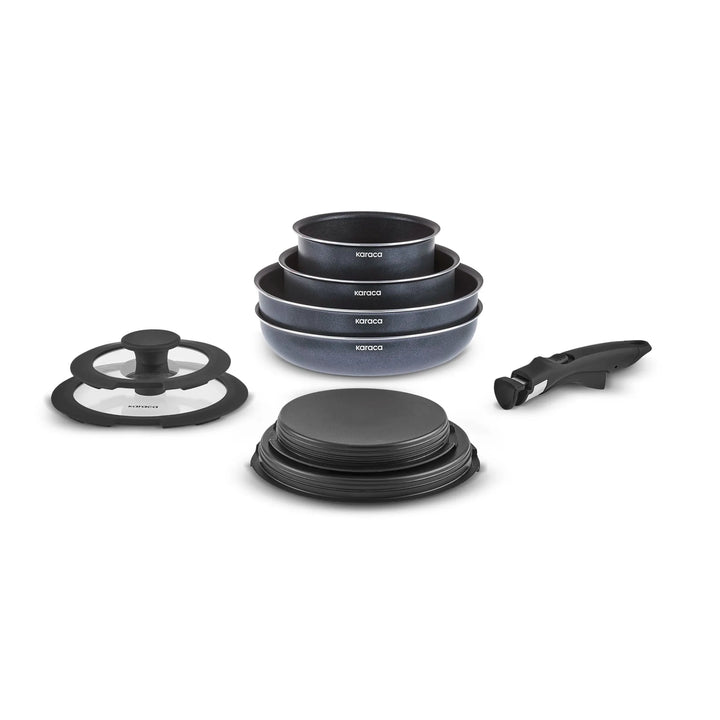 Karaca BioDiamond Smart Clip Induktionskompatibelt 9 - delt Grydesæt - Løven Home