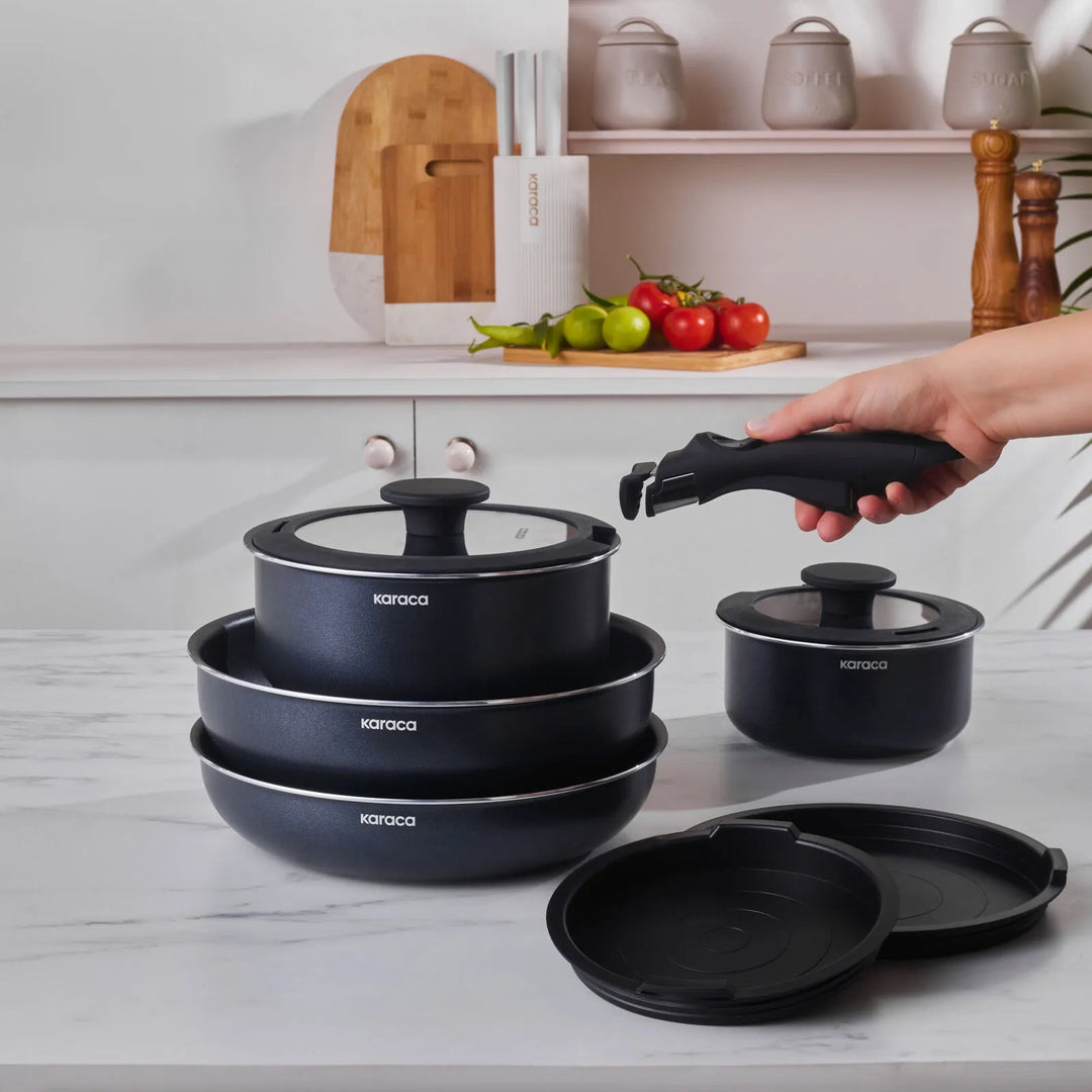 Karaca BioDiamond Smart Clip Induktionskompatibelt 9 - delt Grydesæt - Løven Home