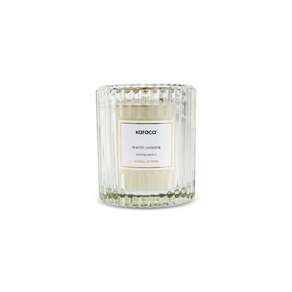 Karaca Blomster Intens Duftlys - Hvid Jasmin - 170 g - Løven Home