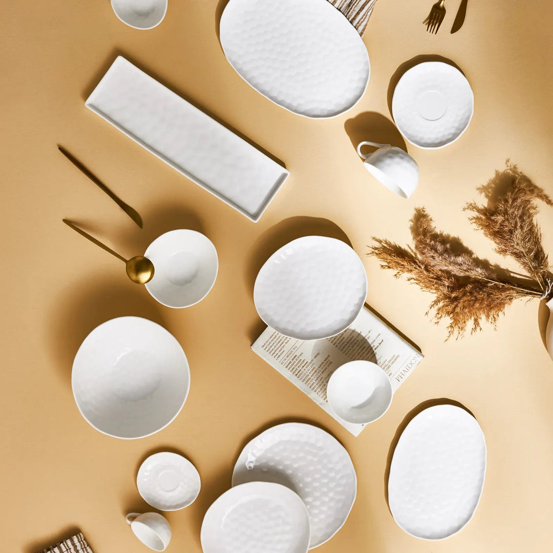 Karaca Bomonti Dyb Tallerken – 21 cm - Hvid Porcelæn - Løven Home