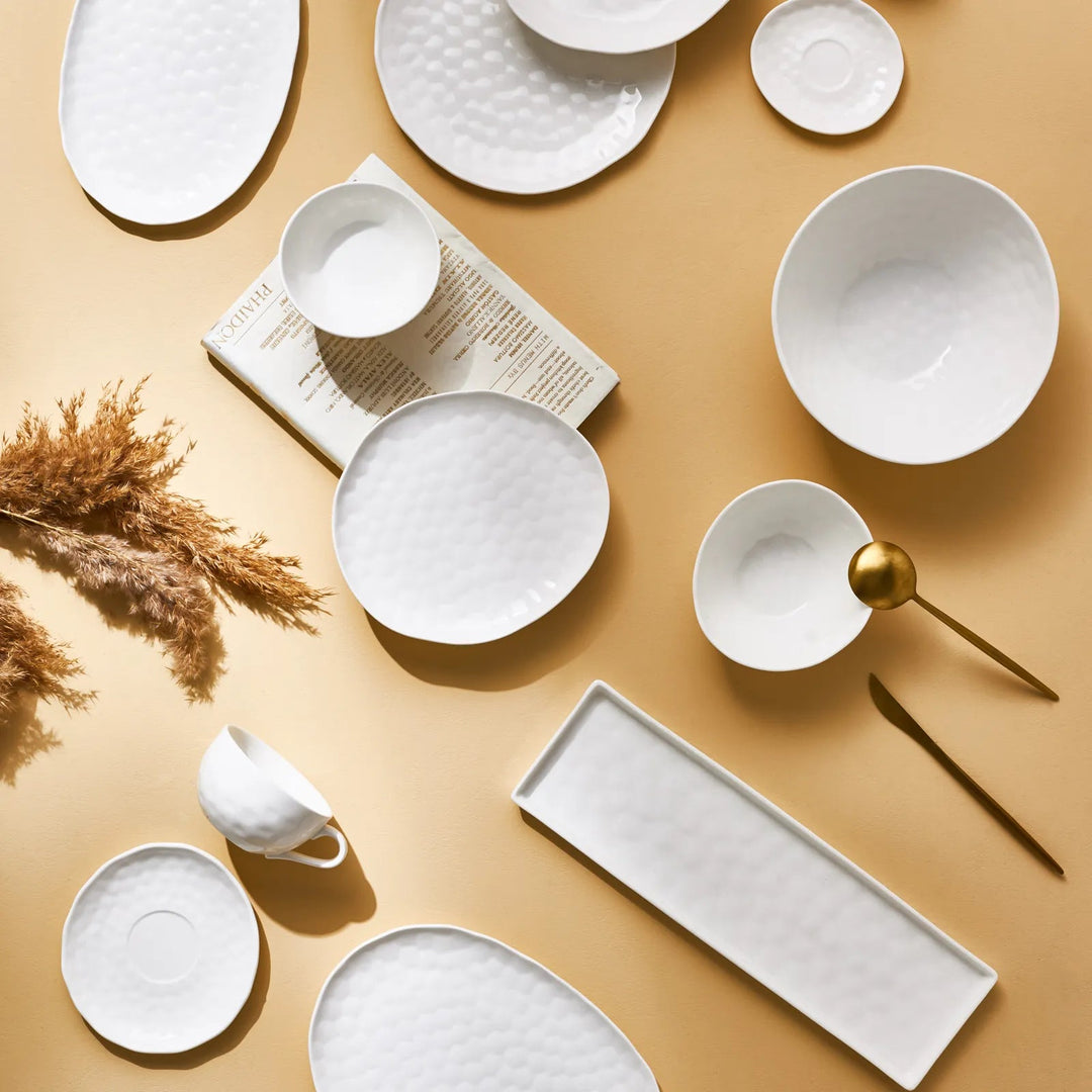 Karaca Bomonti Serveringsfad, 26 cm | Hvid Porcelæn - Løven Home